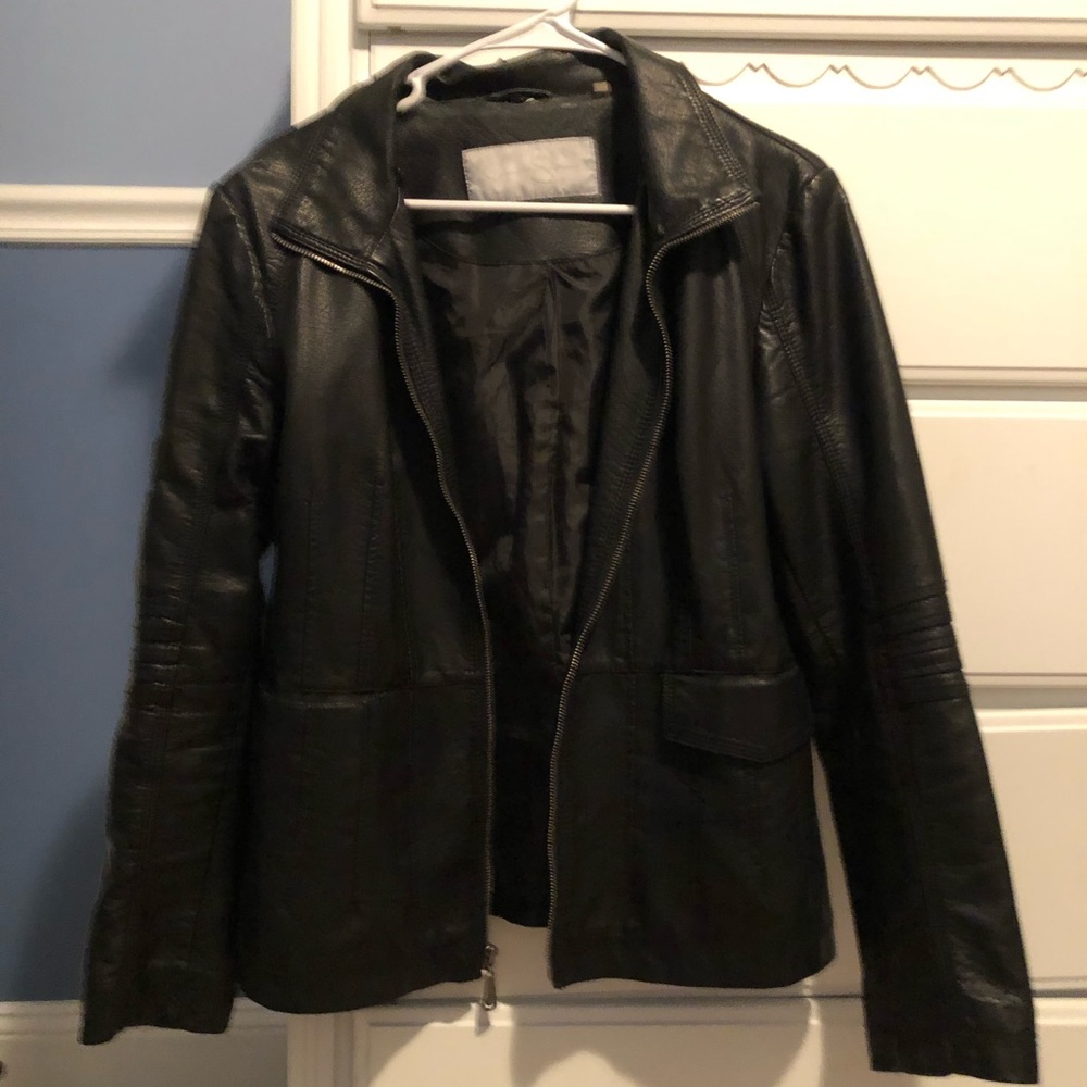 Like new Jessica Simpson black faux letter jacket